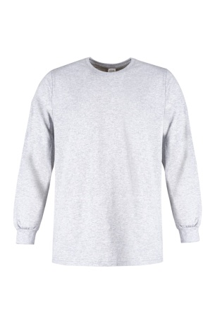Penye Tişört Uzun Kollu  Erkek Gri Melanj